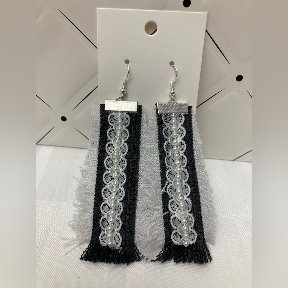 Denim earrings